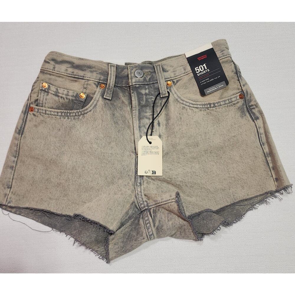 Levi's women's shorts gray 501 button fly W26''